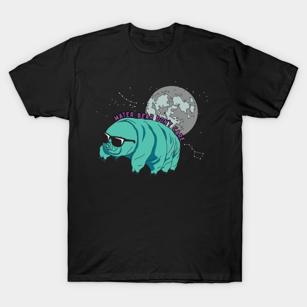 Water Bear Don't Care Tardigrade Pun T-Shirt by Giggias